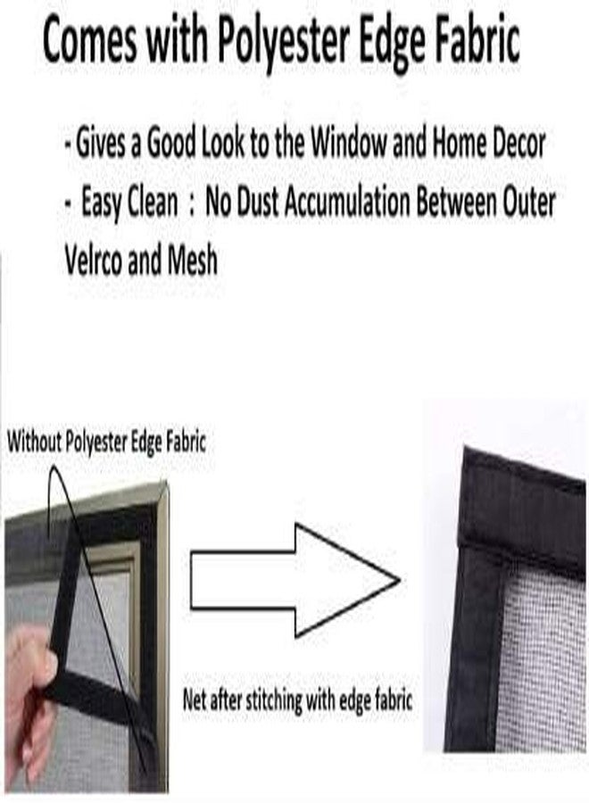 DM DASII MAT شبكة ناموس من الألياف الزجاجية من دي إم داسي للنوافذ والأبواب - سهلة التركيب بنفسك، شاشة حشرات متينة، مخيطة مسبقًا بشريط لاصق، شبكة مضادة للناموس (4 * 5 قدم - رمادي) - Image 4